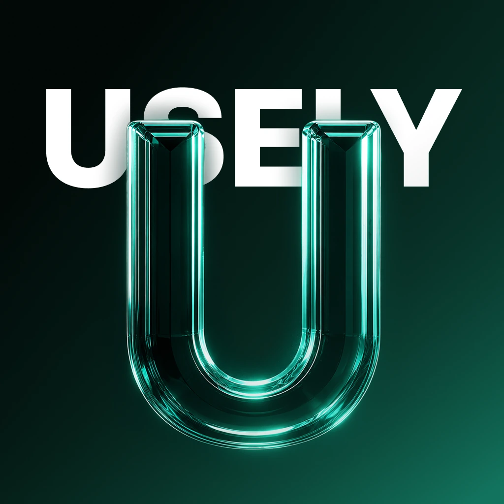 USELY Logo, das Glas-U der Rechnungs App
